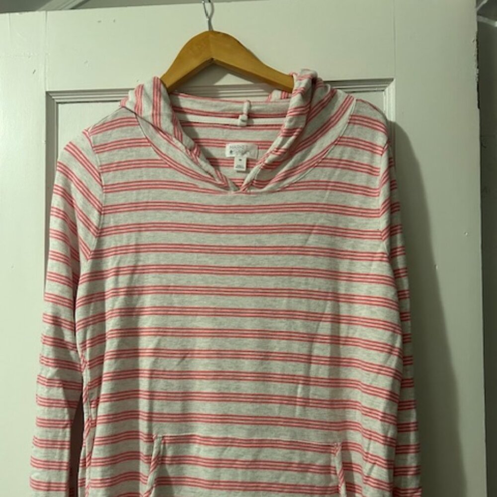 Market & Spruce Pink Striped Hoodie